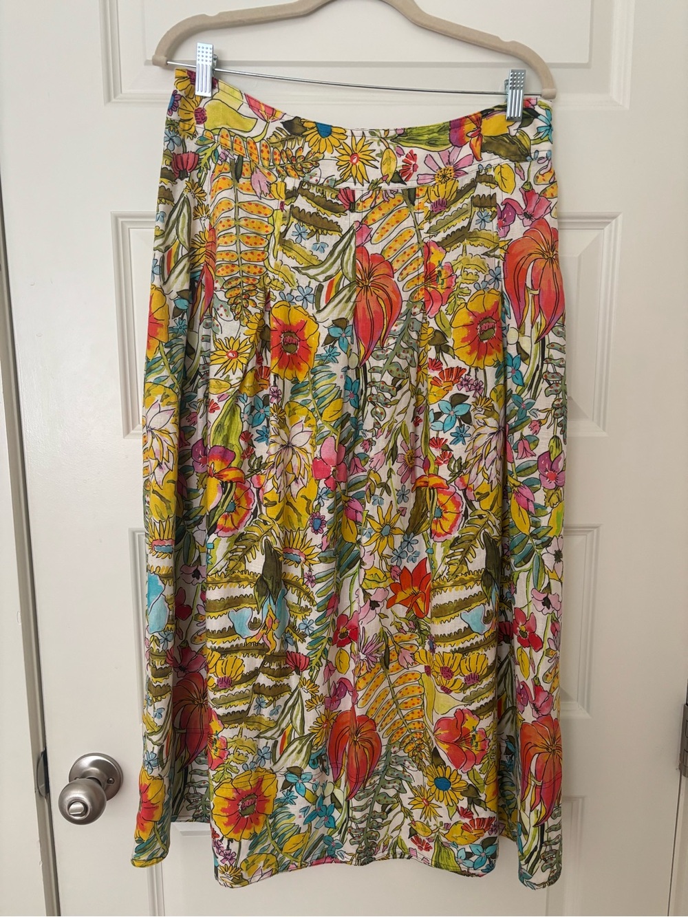 Marie Oliver Floral Maxi Skirt in Yellow, Pink & Blue